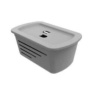 Canasta Organizadora 5L Gris Con Tapa