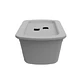 Canasta Organizadora 5L Gris Con Tapa - Miniatura 3