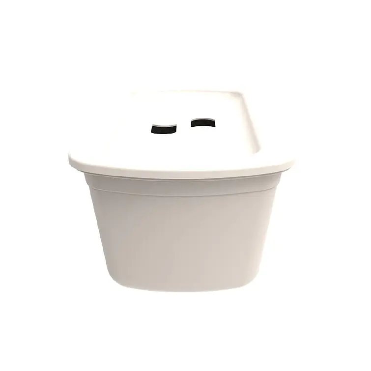 Canasta Organizadora 5L Beige Con Tapa 3