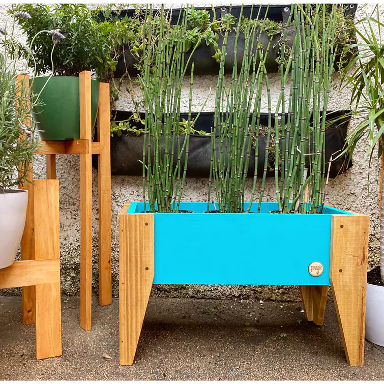 Macetero Para Huerto 60X30X32 Turquesa 4