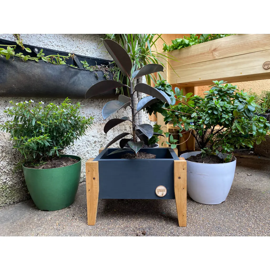 Macetero Para Huerto 40X26X32 Grafito 4