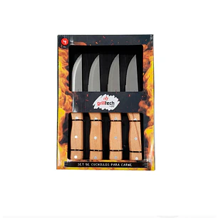 Cuchillos Para Carne Box 4 Grilltech