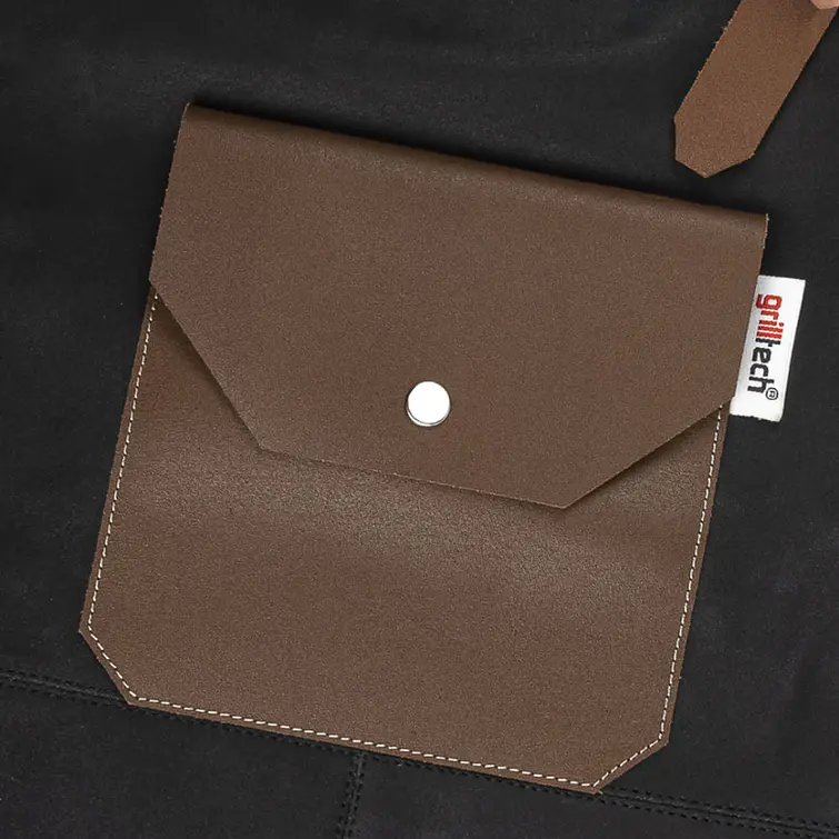 Pechera Cuero Asador Master Black Grilltech 6