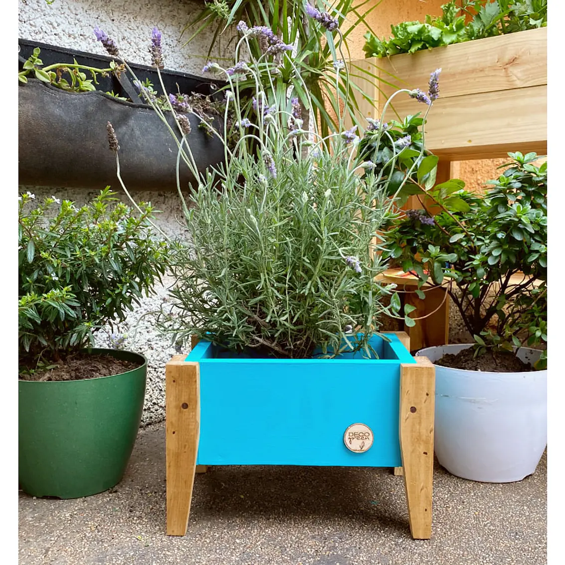 Macetero Para Huerto 40X26X32 Turquesa 4
