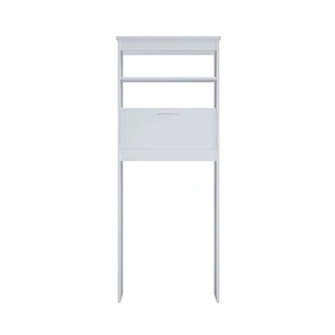 Mueble Baño Blanco Wc Ahorrador Espacio 63X28X160Cm