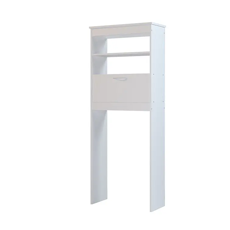 Mueble Baño Blanco Wc Ahorrador Espacio 63X28X160Cm 2