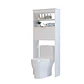 Mueble Baño Blanco Wc Ahorrador Espacio 63X28X160Cm - Miniatura 4