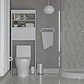 Mueble Baño Blanco Wc Ahorrador Espacio 63X28X160Cm - Miniatura 5