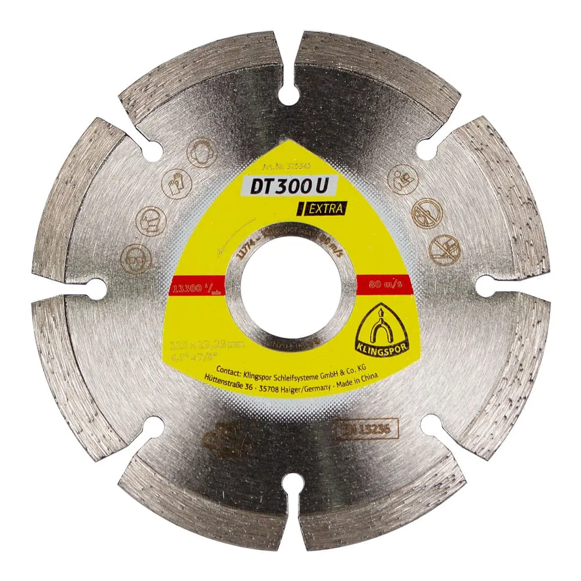 Disco Diamantado Segm. 4,5  Dt300 U 115X22,23 X (325345) Klingspor 1