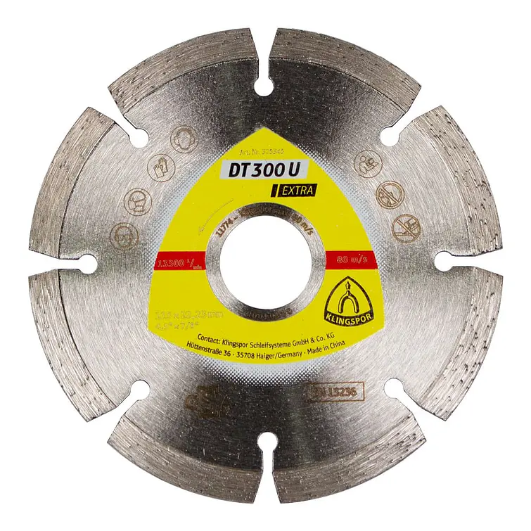Disco Diamantado Segm. 4,5  Dt300 U 115X22,23 X (325345) Klingspor 1