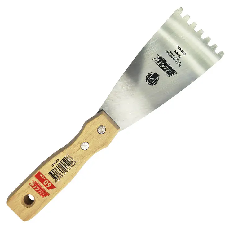 Espatula Metal Dentada 60Mm 1