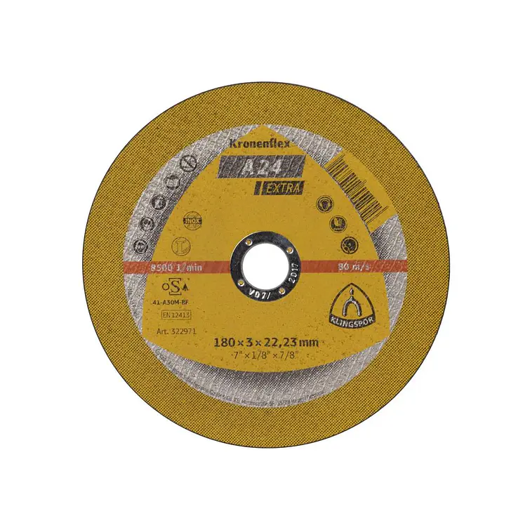 Disco Corte Metal 7X1/8 A24Extra 180X3X22 C.Plano 1