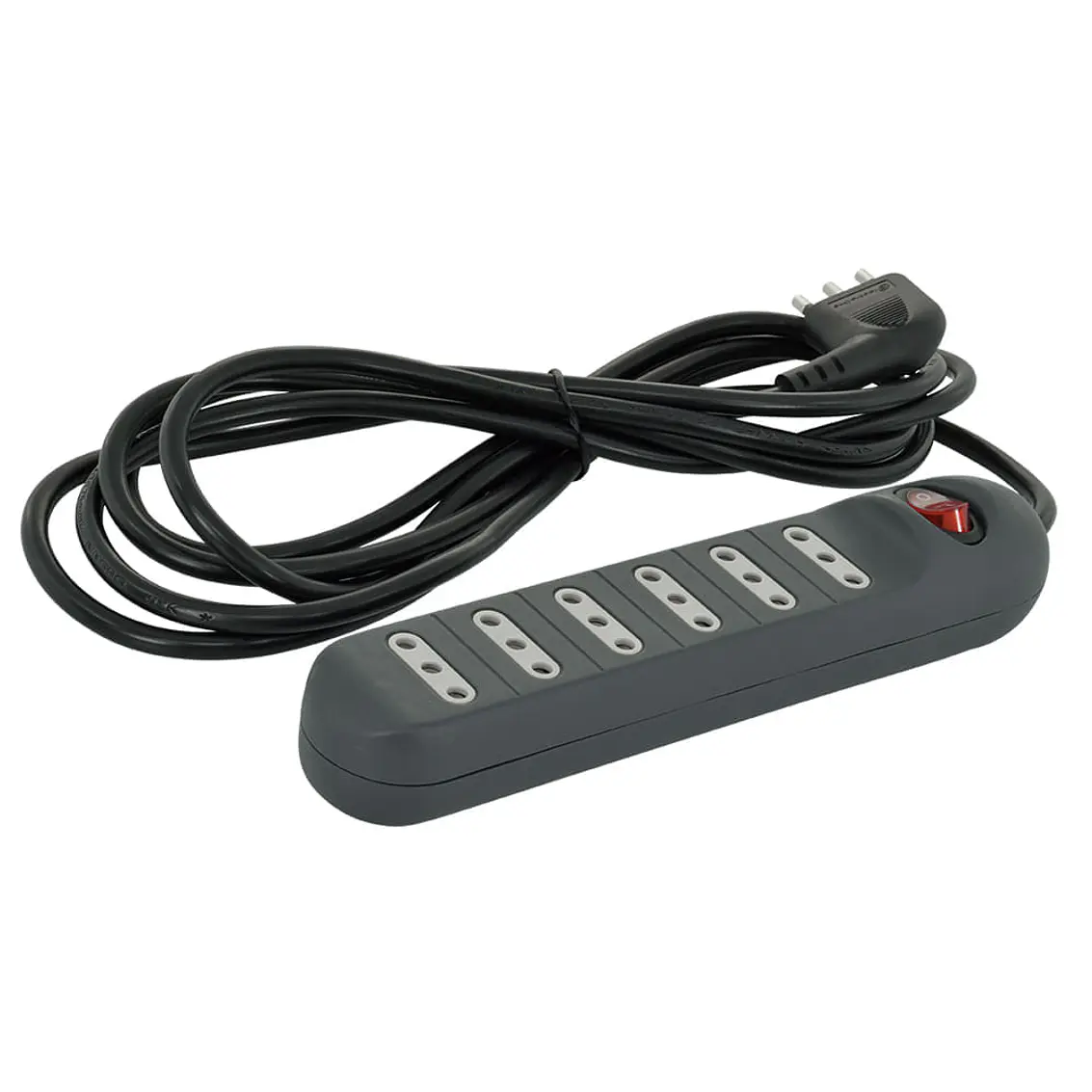 Alargador Multiple Negro 6 Tomas 3 Mts C/Interruptor 1