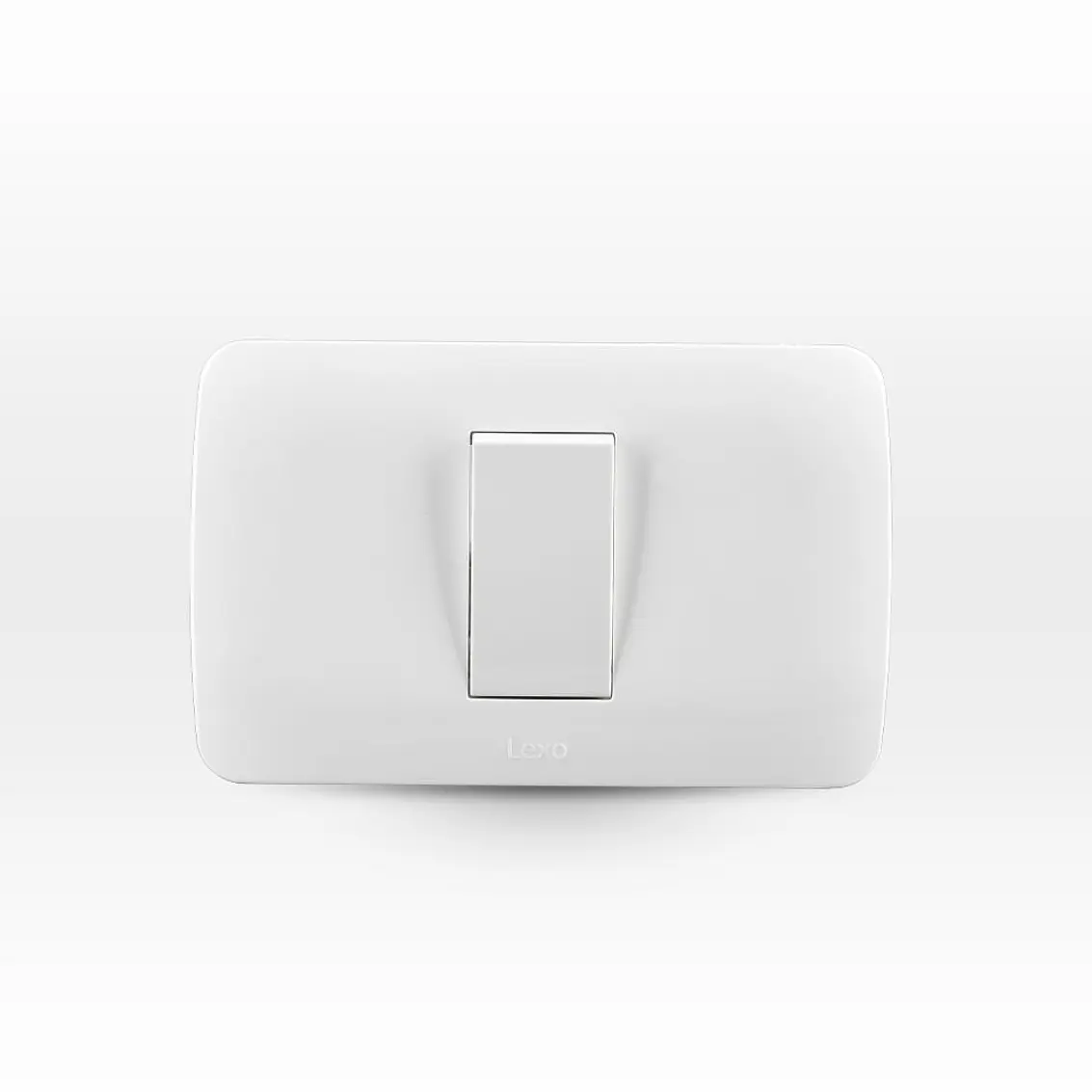 Placa Interruptor Simple 9/12 10A 250V Blanco Armado 1