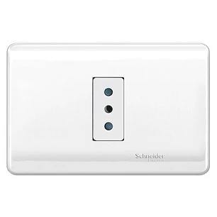 Placa Enchufe 1 Puesto Bco 10A 2P+T