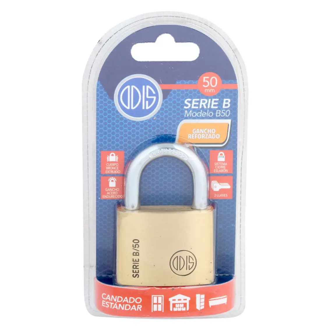Candado Odis Serie B50 50Mm / Caja 2