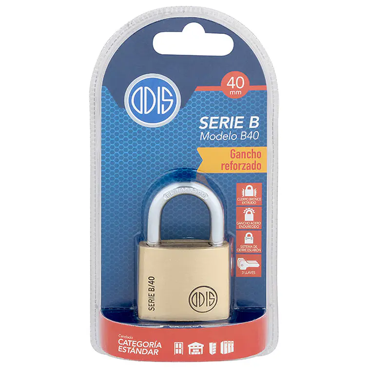 Candado Odis Bronce Serie B B40 5
