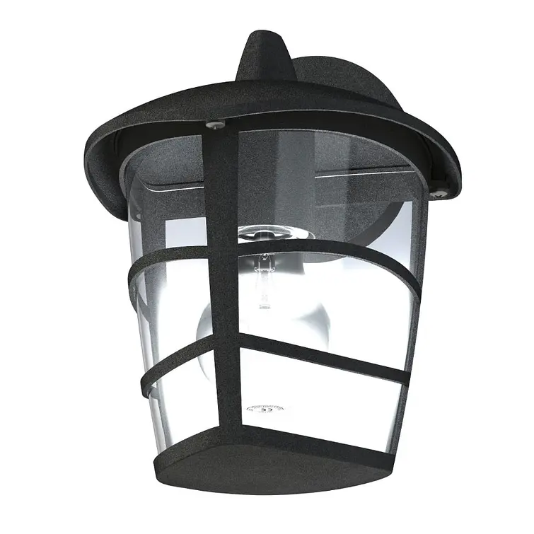 Aloria Aplique Ext Negro Alu Plastico 1X60W E27 1