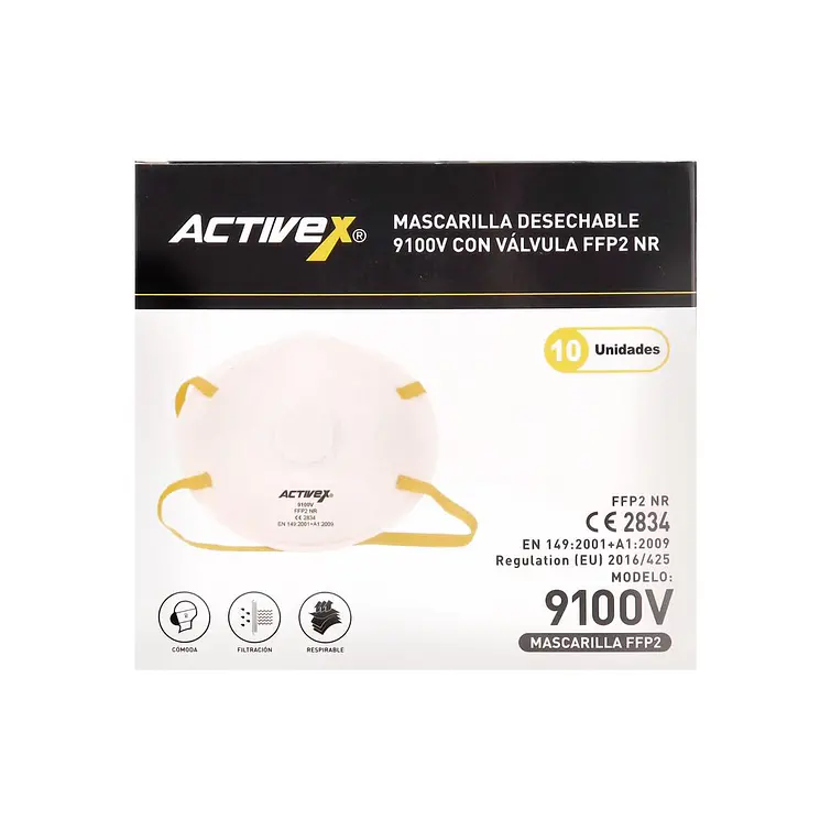 Mascarilla Activex 9100V Con Valvula Ffp2 Nr [10 Und] 3