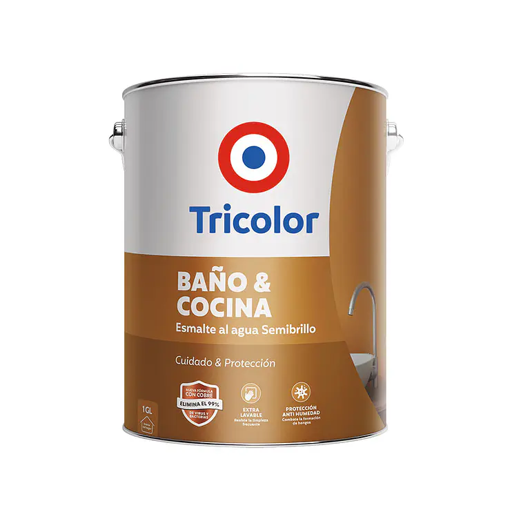 Esmalte Al Agua Semib. Baño Y Cocina Blanco Gl 1