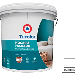 Esmalte Al Agua Hogar Y Fachada Blanco Perfecto Tineta 4 Gl