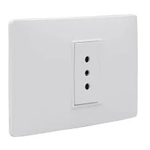 Placa Enchufe Simple 10A Blanco