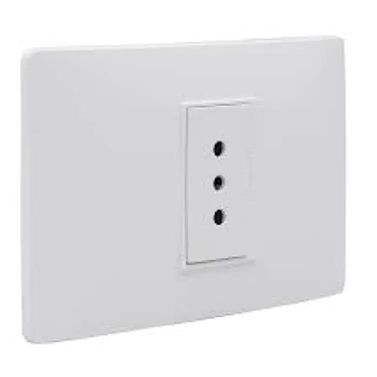 Placa Enchufe Simple 10A Blanco 1
