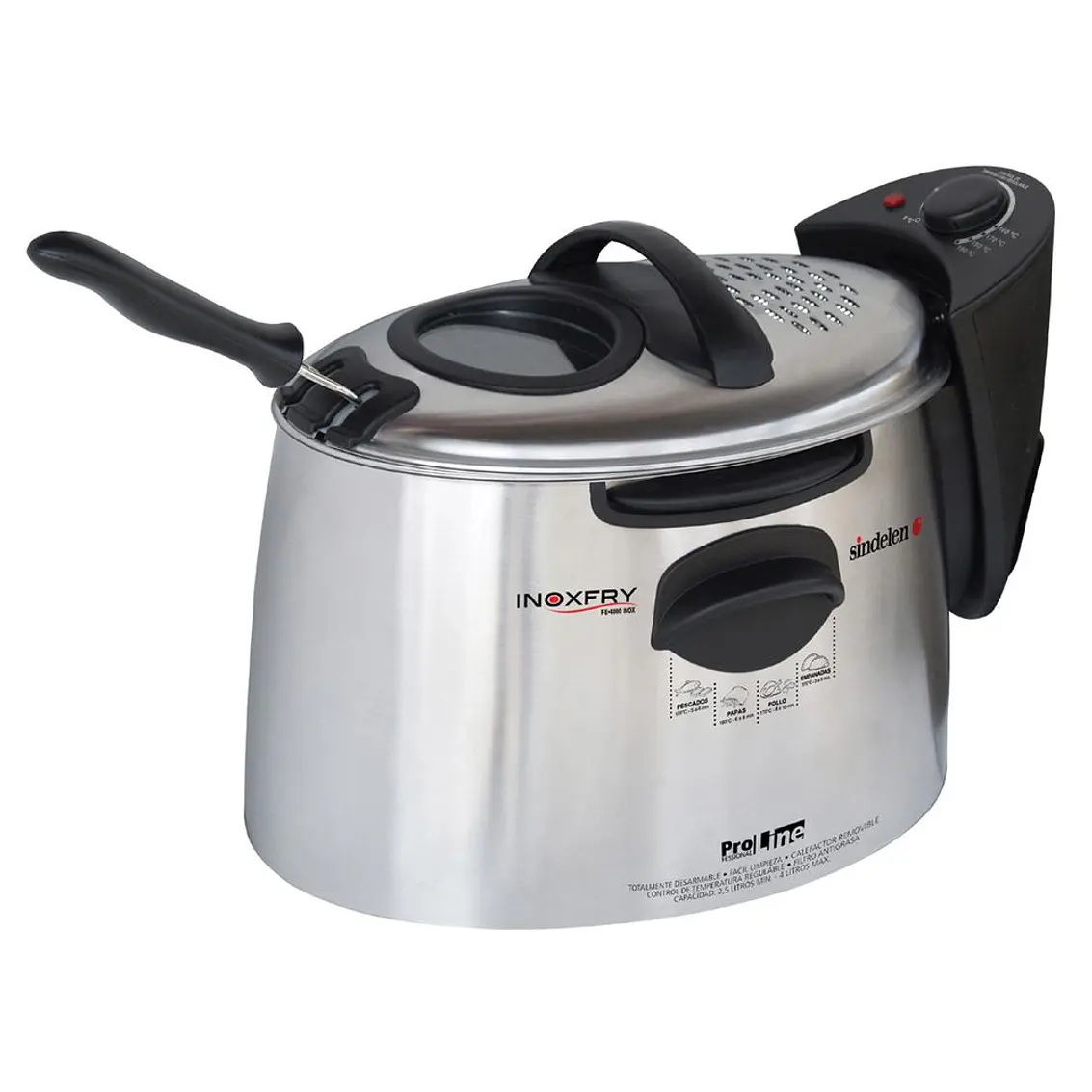 Freidora Electrica Sindelen Fe-4000- Inox 2000 W. 1