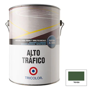Pintura Tric. Alto Trafico Al Agua Verde Gl.
