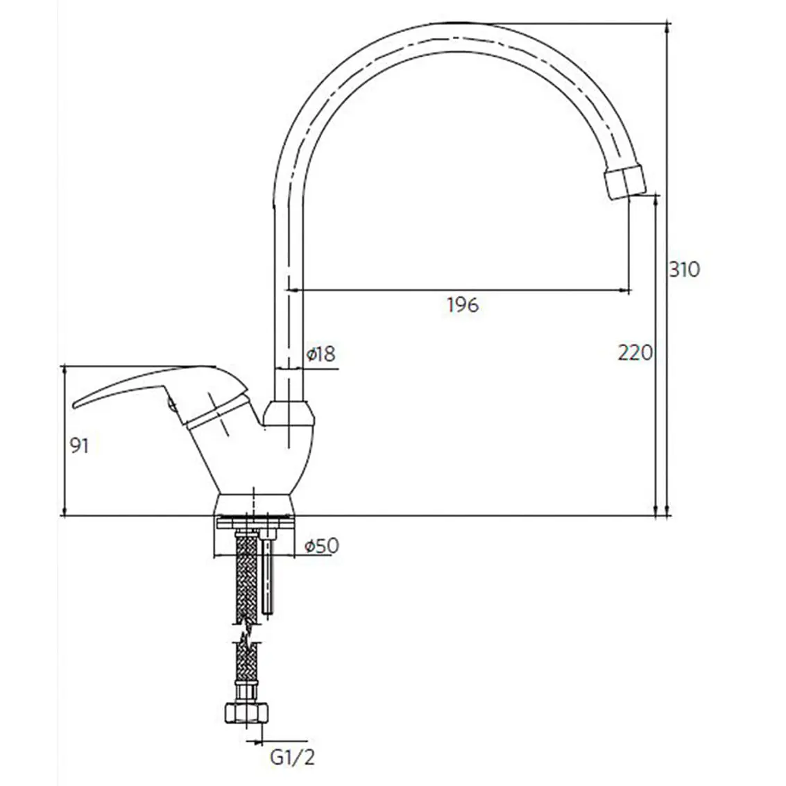 Monomando Lavaplato Vertical Verena 2
