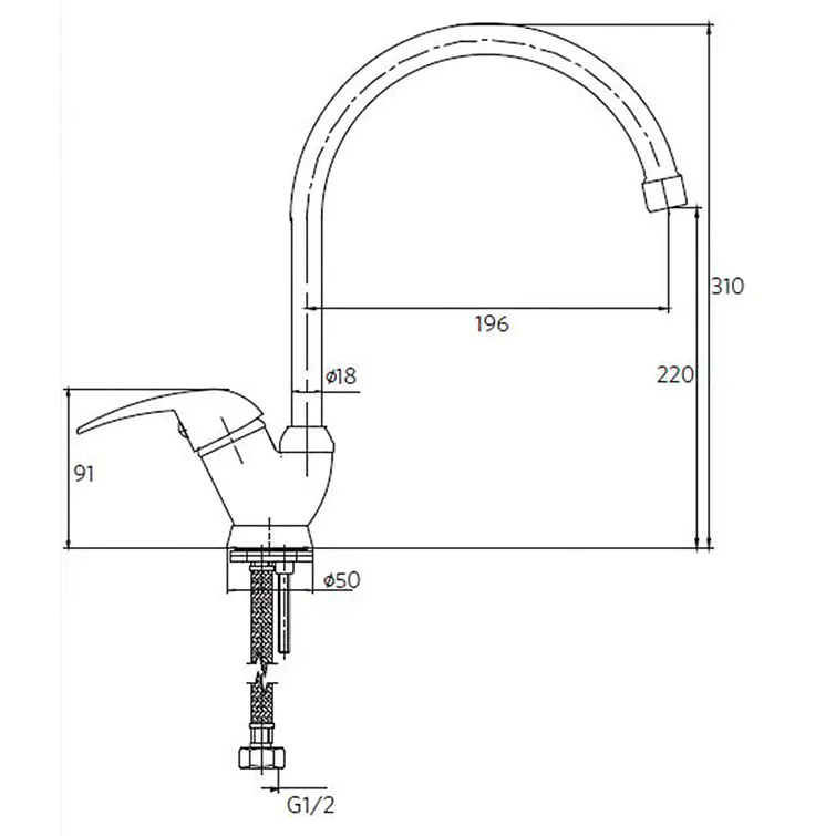 Monomando Lavaplato Vertical Verena 2