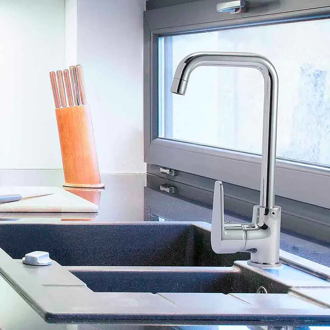 Monomando Lavaplato Dessin Cromo 40Mm 7