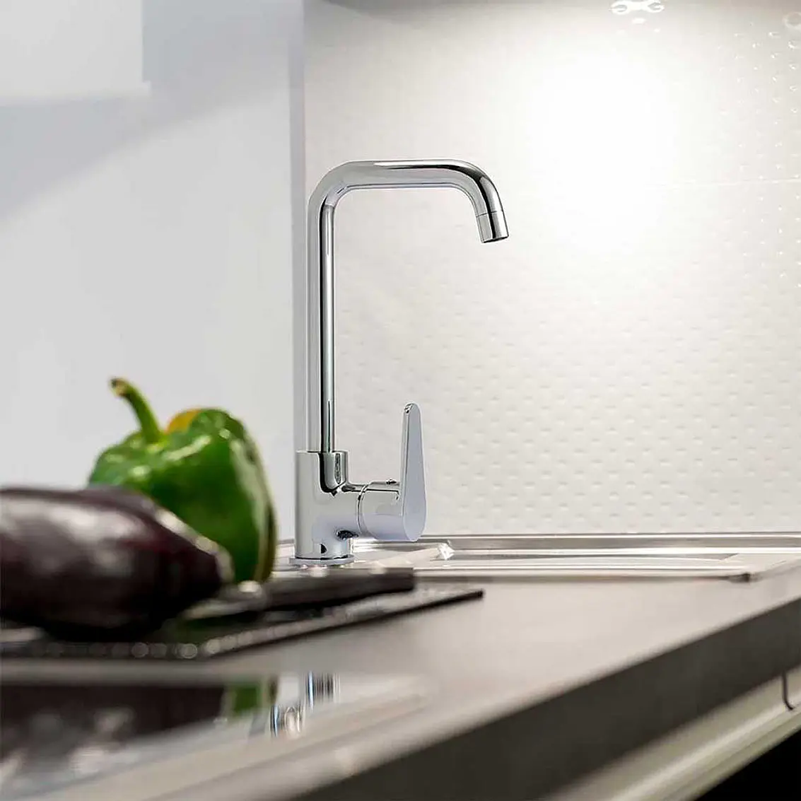 Monomando Lavaplato Dessin Cromo 40Mm 8