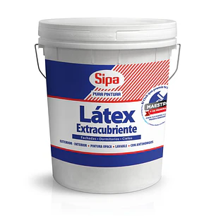 Latex Extra Cubriente Tineta Blanco Sipa