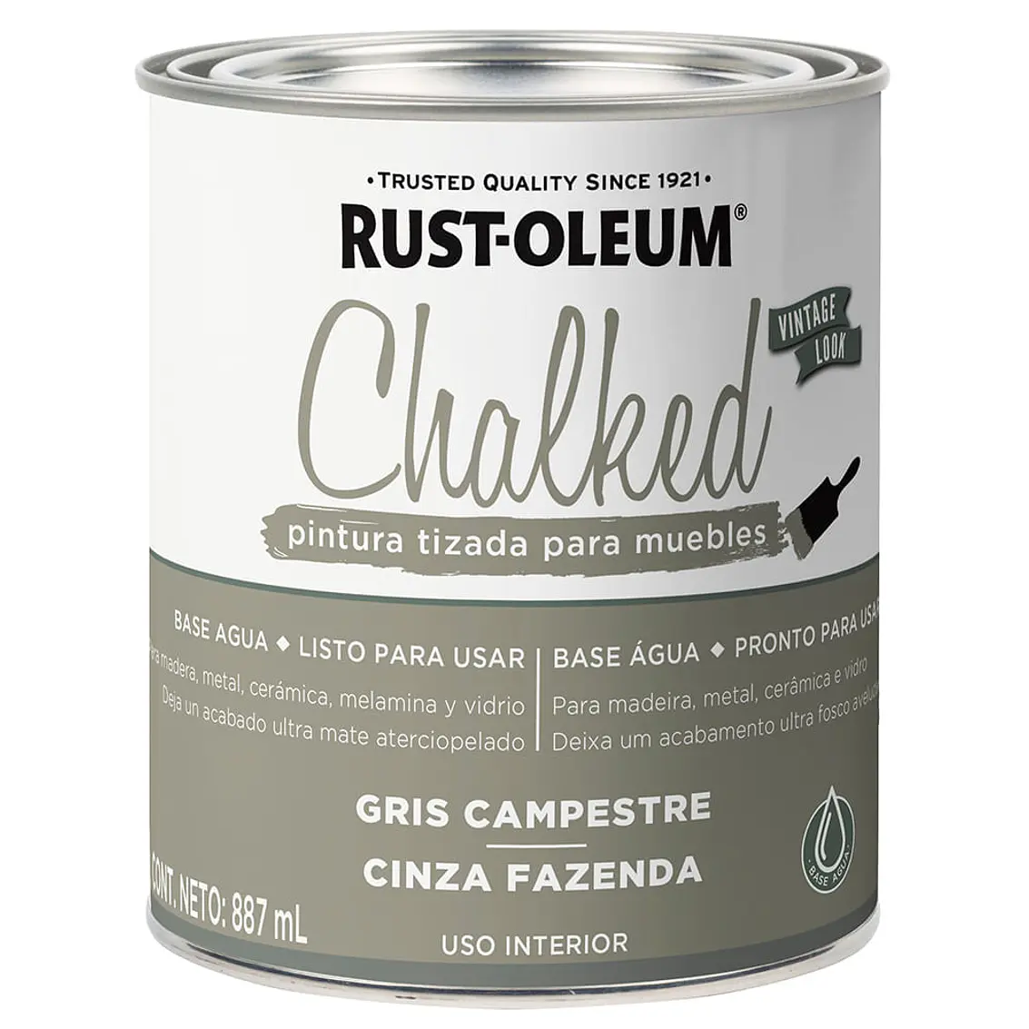 Pintura Tizada Chalked Gris Campestre 0,887L 1
