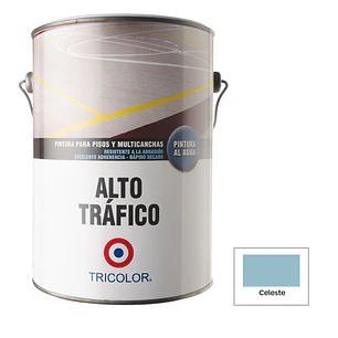 Pintura Tric. Alto Trafico Al Agua Celeste Gl.