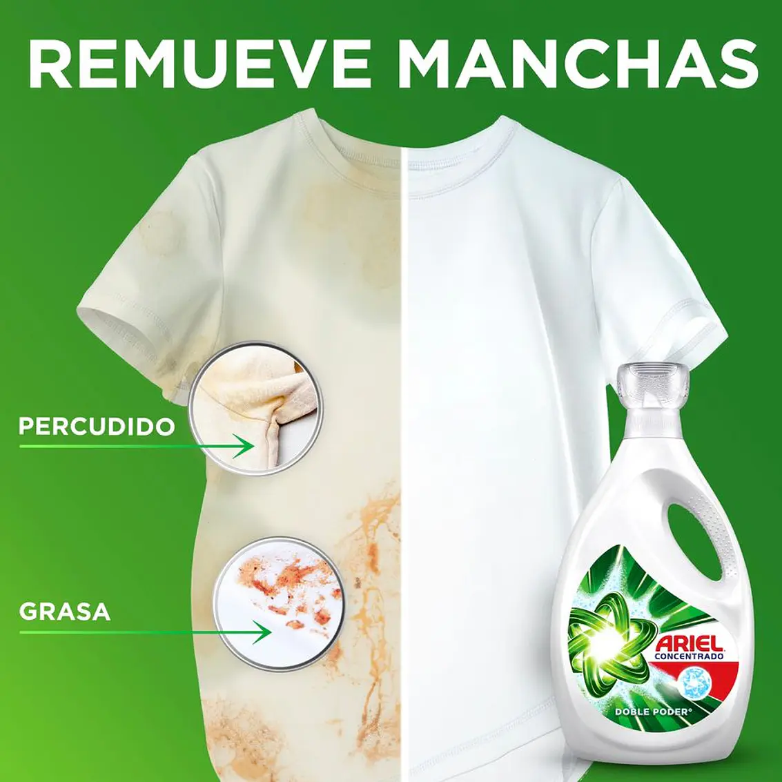 Detergente Ariel Doble Poder Liquido 1.8 L 3