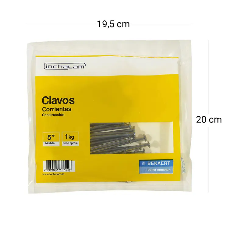 Clavos  5  Bolsa 1 Kg (Clcte1250510000) Inchalam 8