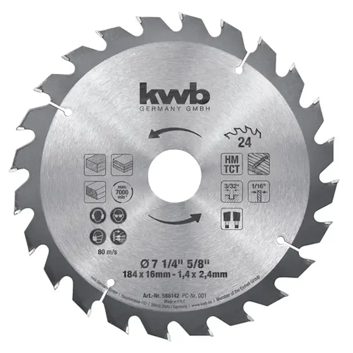 Disco Sierra Einhell 7 1/4” - 24D 1