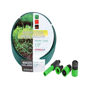 Manguera Mallaflex Set 10Mts. Verde C/Acc 10 Mts.