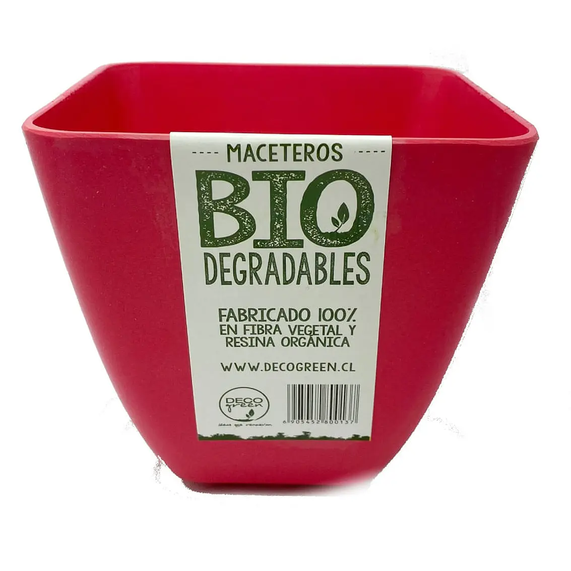 Macetero Bio Cuadrado Coral 1