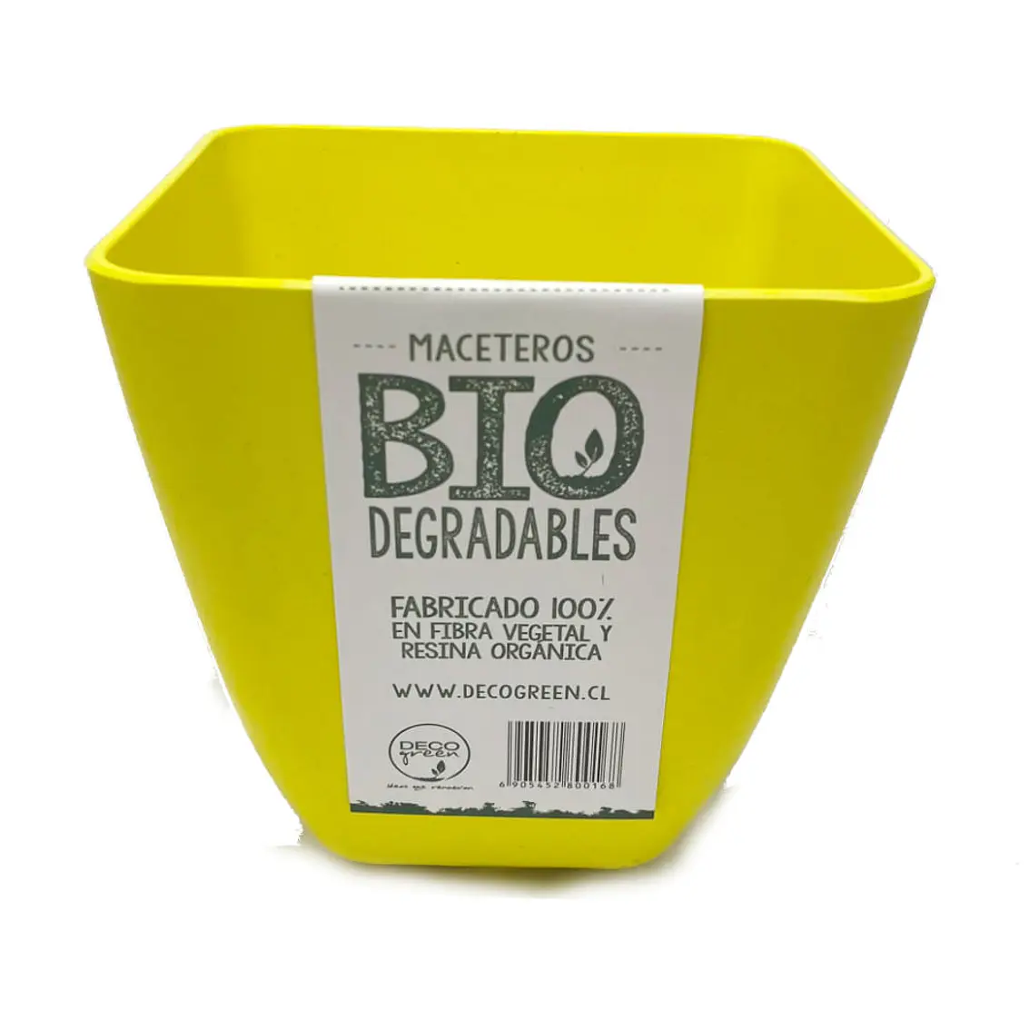 Macetero Bio Cuadrado Amarillo 1