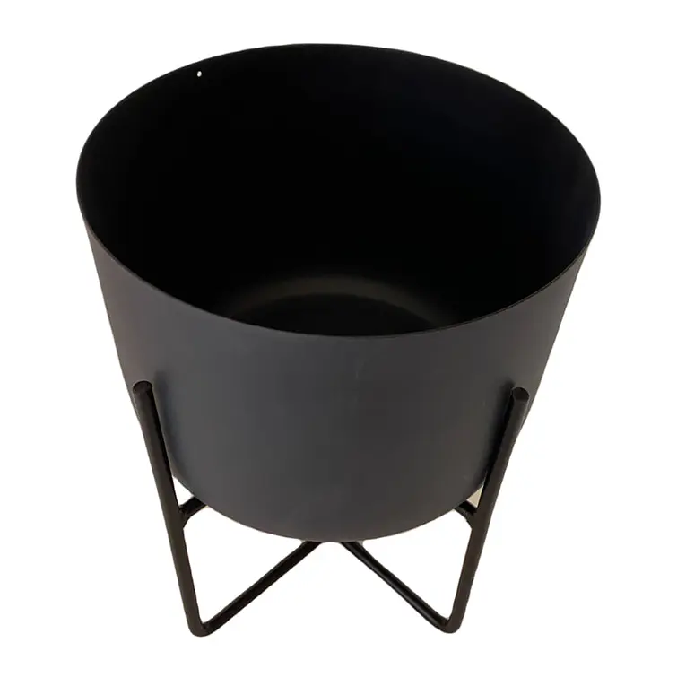 Macetero Con Pedestal L Grafito 22X26 2