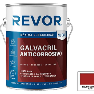 Galvacril Anticorrosivo Revor Rojo Colonial 1 Gl