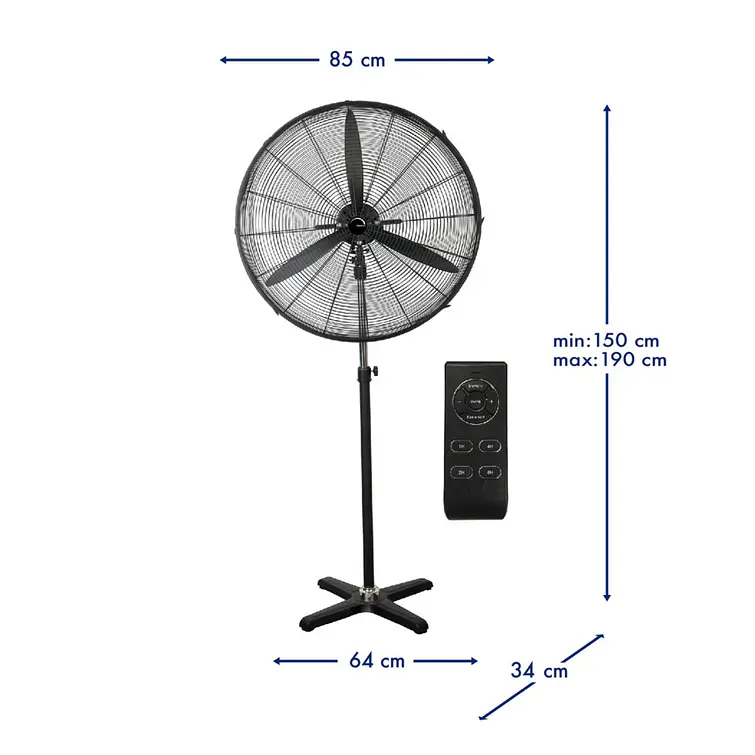 Ventilador Airolite Indust. Ped/ Mural 30 C/Control Remoto (10266-002) 4