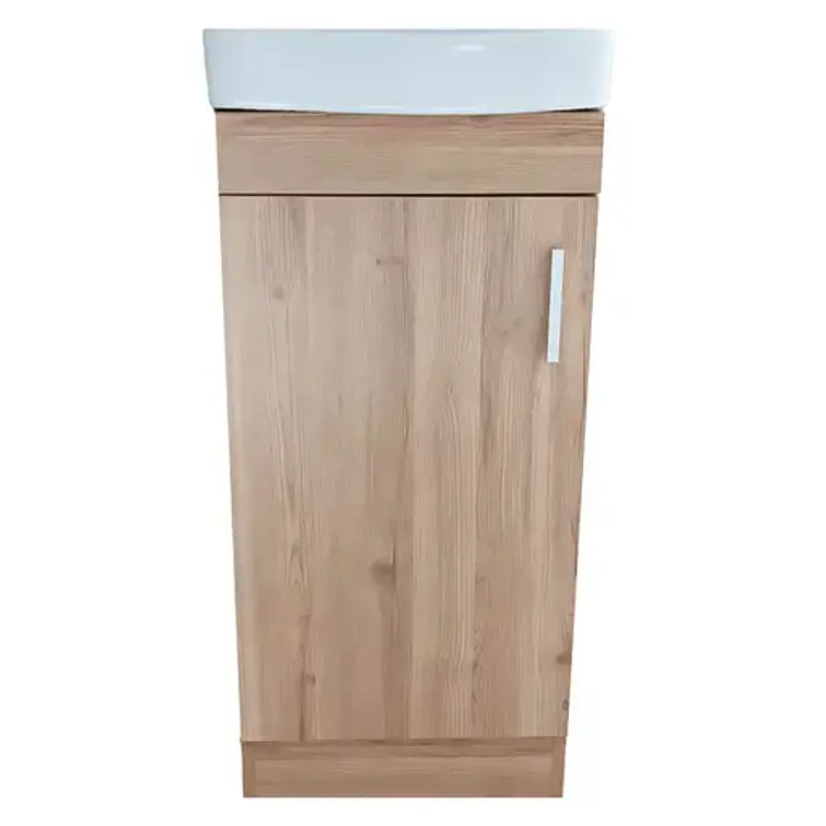 Kit Mueble Claire 40 Rustico + Cubierta Blanche 1