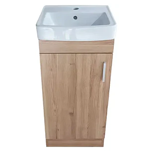 Kit Mueble Claire 40 Rustico + Cubierta Blanche