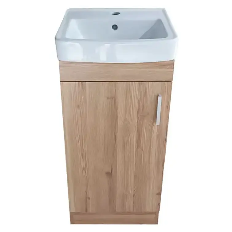 Kit Mueble Claire 40 Rustico + Cubierta Blanche 2