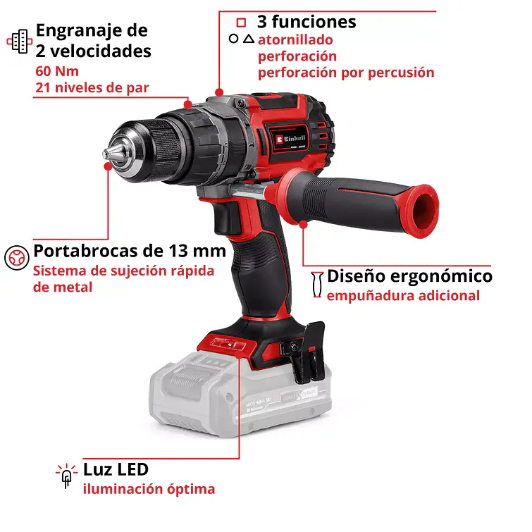 Taladro Percutor Inalámbrico 3