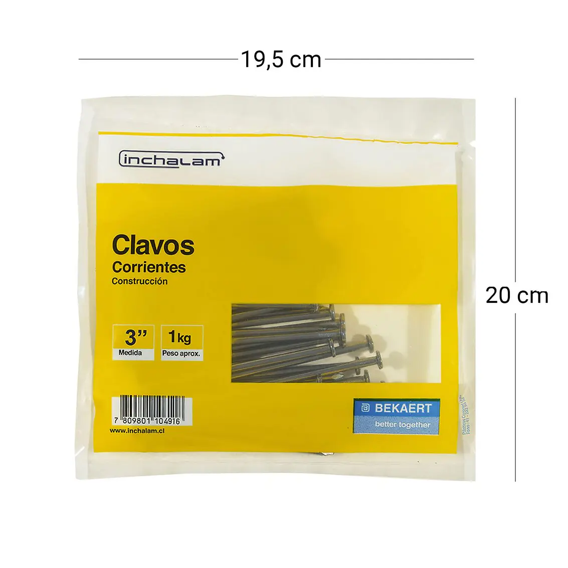 Clavos  3 1/2 Bolsa De 1 Kg.(Clcte0900390001) Inchalam 7
